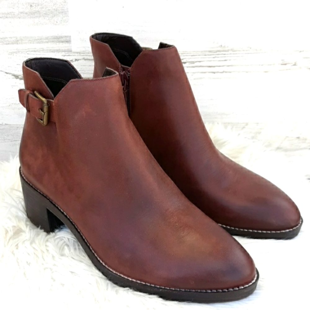 Cole Haan Brown Leather Ankle Booties